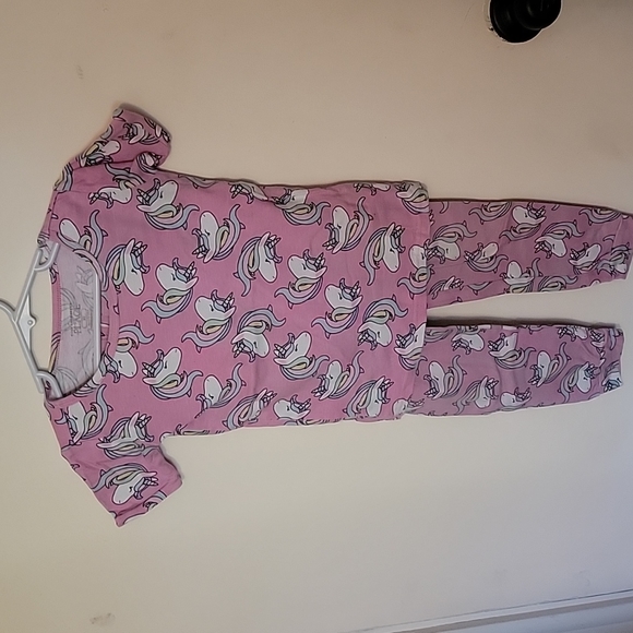 Kids Short Sleeve Unicorn Pajama Set, The Children's Place, Size 5T - Picture 1 of 4